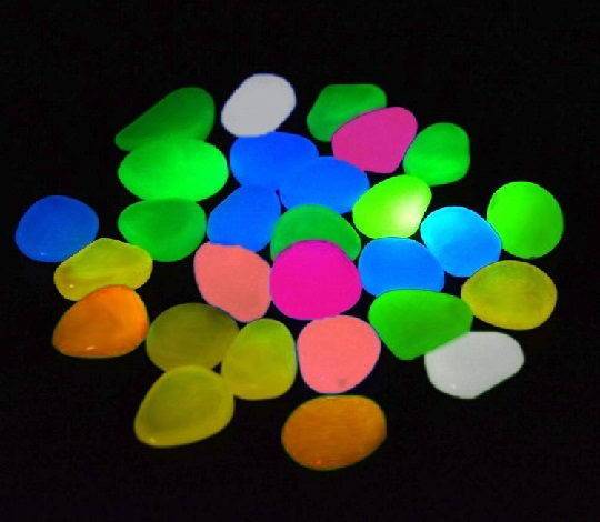 Plastic Glow Pebbles